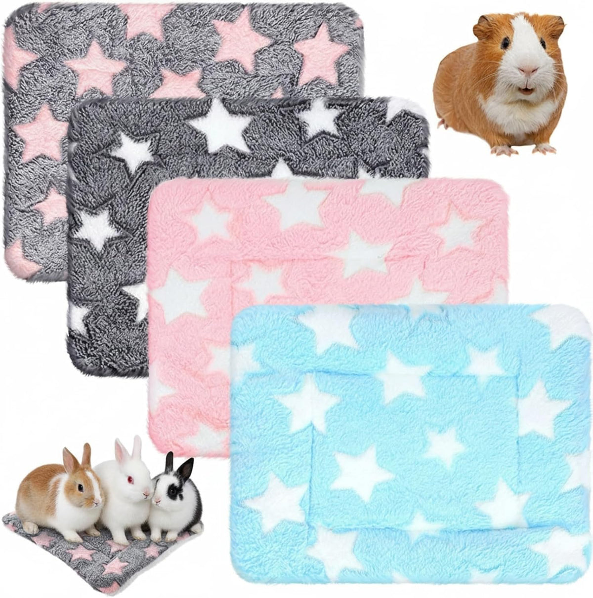 Jetec 4 Pcs Guinea Pig Bed Pads Big Twinkle - Big Twinkle / 10 x 11 Inch