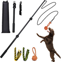Flirt Pole for Dogs Heavy Duty 40inch Extendable Aluminum Alloy Dog - 40in/3-section