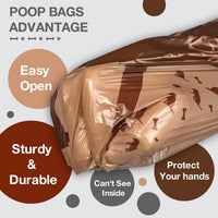 Joyeux 240 Count Ocean Scent Dog Poop Bags Rolls, with Dispenser - 180 Count (Pack of 1) / Brown - image 3