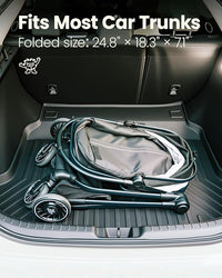 Pet Stroller for Small Dogs and Cats, One-Click Foldable Dog Stroller with Detachable Carrier & 3 Safety Tethers, Holds up to 33 lbs, Storage Basket & Cup Holder, Breathable Mesh, Black
