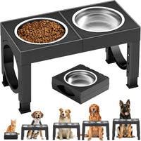 XIAZ Elevated Dog Bowls Large Breed Raised Dogs Bowl Stand - A-Black / Basic