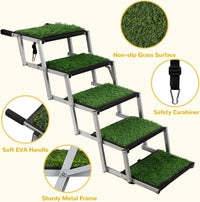 Foldable Dog Stairs for Car - Grass 5 Steps - image 3