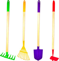 JustForKids Kids Garden Tool Set Toy, Rake, Spade - Multicolor / whole piece