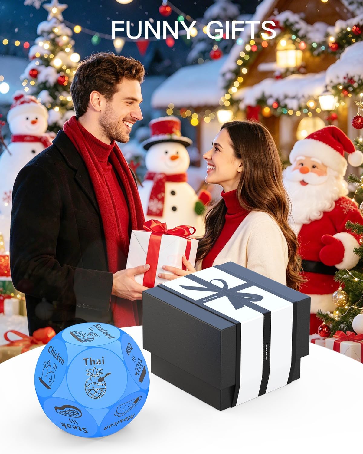 LLYZZ 12-sided food decision dice with engraved dinner options - view 11