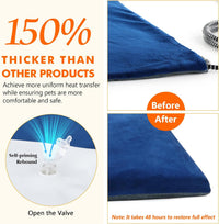 Pecute Pet Heating Pad for Cat Dog - 27.5"L x 15.7"W x 0.5"Th - image 3