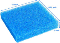 AQUANEAT Aquarium Filter Sponge Open Cell Foam Sheet Bio Sponge - 11" Lx 10.25"W x 2"H (Pack of 2) / Blue - image 3