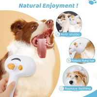 Pet Steam Brush for Dog & Cat – 3-in-1 Spray Hair Removal Comb for Shedding & Grooming Shedding Glove, Flea Comb, Couch Carpet Hair Removal Tool, Nail Toenail Clippers Nail File Shampoo-8PCS