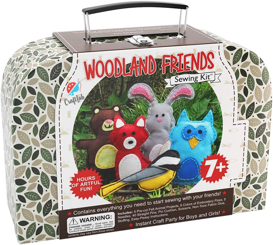 CraftLab Woodland Animals Kids Sewing Kit