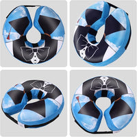CuteBone Inflatable Dog Neck Donut with Removable Soft Fleece Covers for Small/Medium/Large Dogs and Cats After Surgery GWB13XL