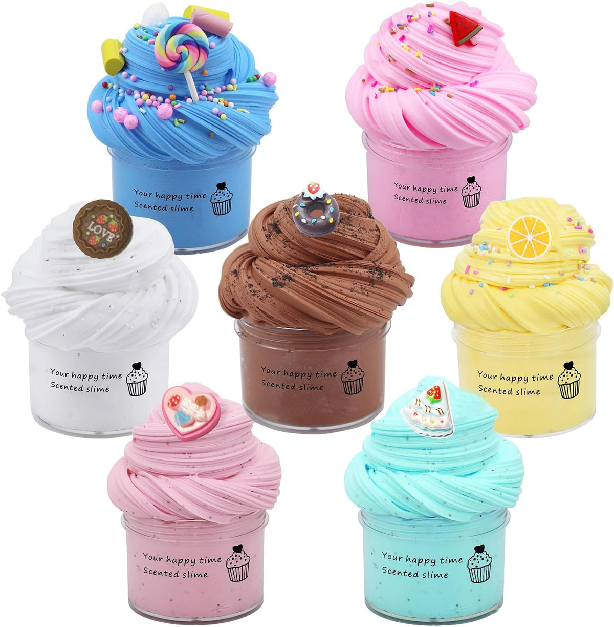 ZONEWAY 7 Pack Cake Butter Slime Kits - 7-pack