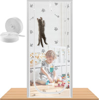 Reinforced Cat Screen Door, Fits Door Size 32" x 80" - White / 35'' W x 83'' H