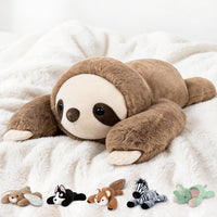 Niuniu Daddy Weighted Stuffed Animals - 3.3 Pounds / Sloth / Lying
