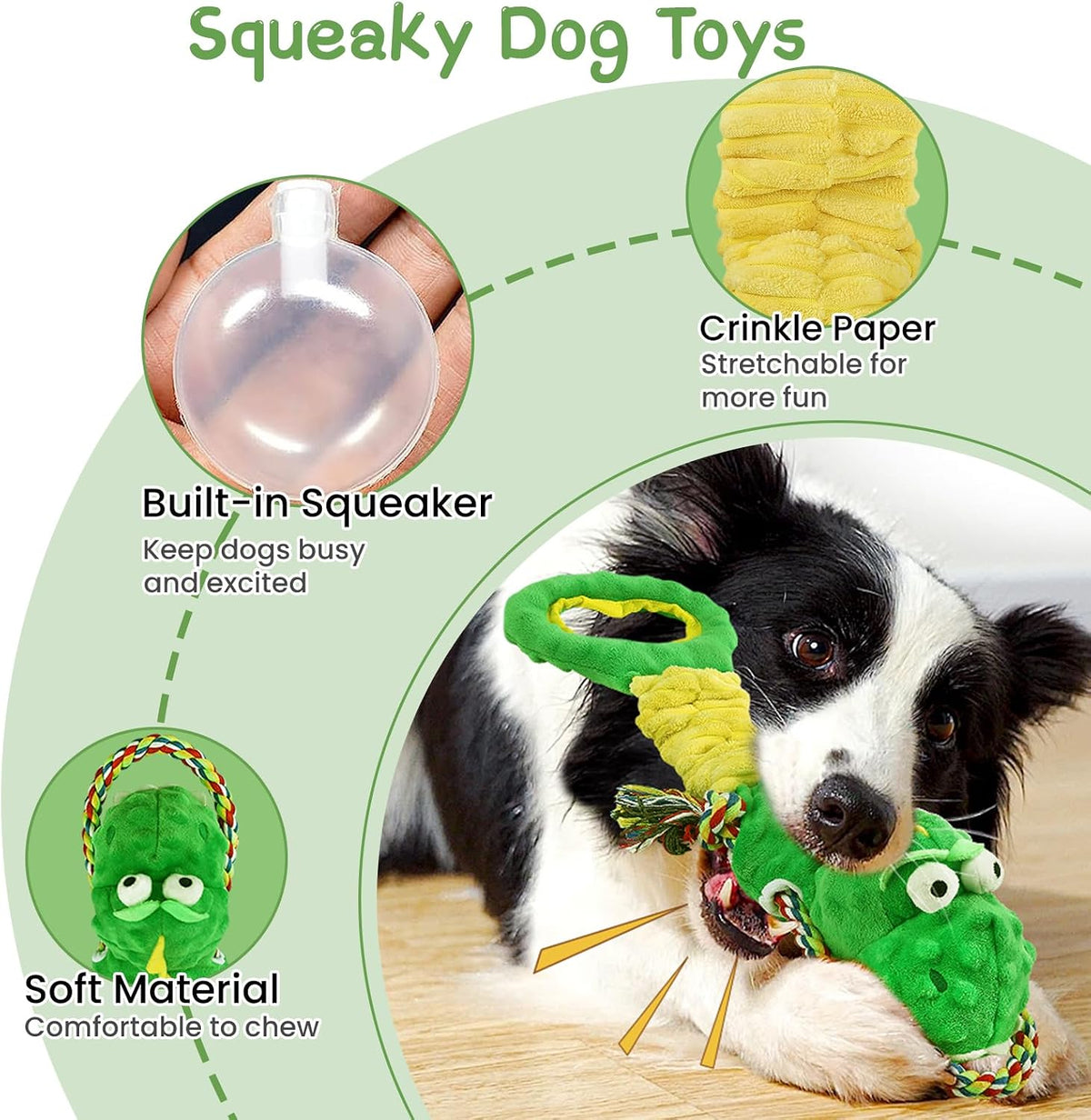 YINEYA Squeaky Dog Chew Toys - image 3