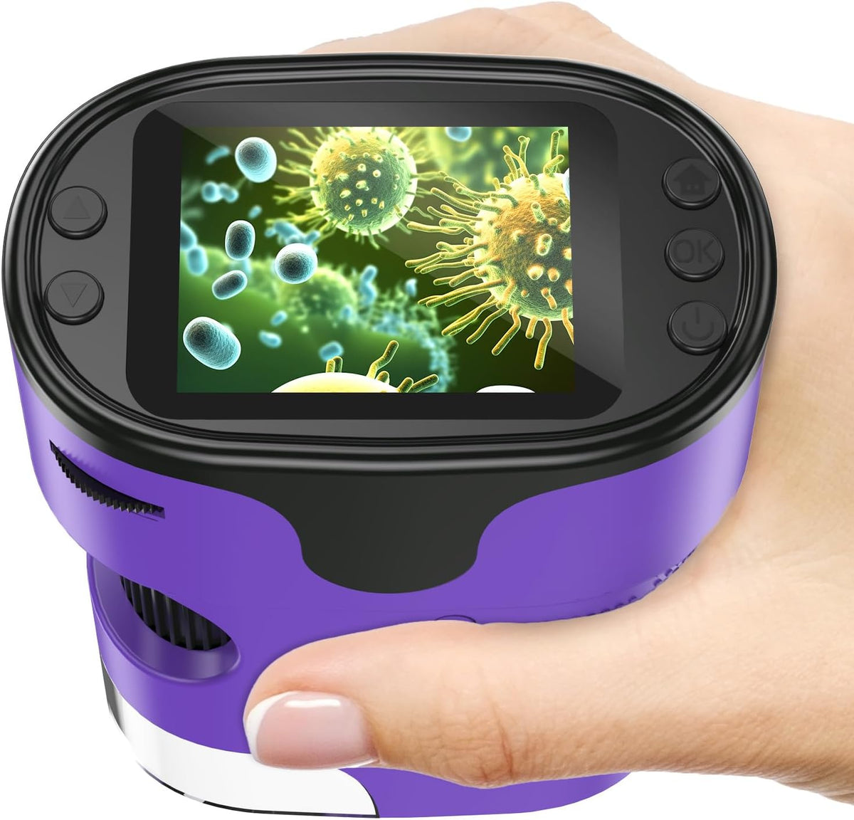 Kids Digital Microscope Science Gift: Complete STEM Toy Kit for Ages - Purple