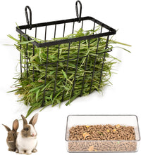 SANGLE SOPFFY Rabbit hay Feeder Small Animal Feeding Set with 350ml - black-2