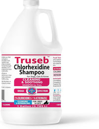 Truseb Topical Ketoconazole and Chlorhexidine Shampoo for Dogs, Cats & Horses Pleasantly Scented with a Cucumber Melon Scent with Aloe (Ketoconazole & Chlorhexidine Shampoo, 1 Gallon)