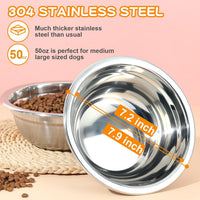 Slow Feeder Dog Bowl, Slow Down Eating Anti-Choking Bloat Stop Maze Design Dog Dishes Fit - Stainless steel bowl - image 2
