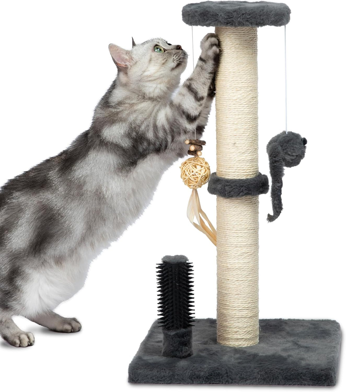 Catify Spin n' Scratch Cat Scratch Pad Refill, Round - Gray Scratching Post - H: 25"