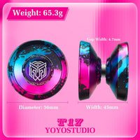 YOYOSTUDIO H17 dual purpose aluminum trick yoyo with strings, glove and case - view 10