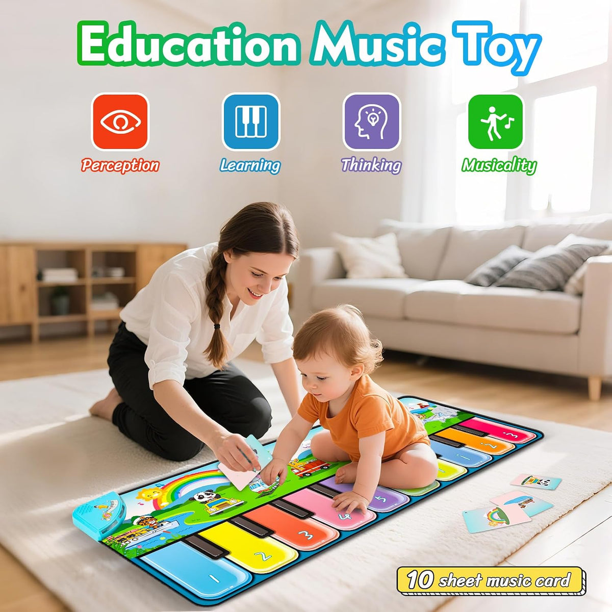 FUCEORUY Floor Piano Playmat Toys for Toddlers 1-3 - image 4