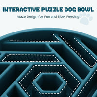 WHIPPY Slow Feeder Dog Bowl - navy blue - image 2
