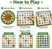 Travofun magnetic fishing game book open with ocean animal pieces and two wooden fishing rods - view 10