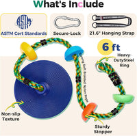 DECORLIFE Tree Swing for Kids - Multicolored-blue - image 2