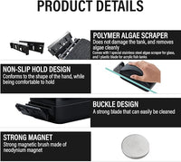 Aquarium Super Strong Magnetic Cleaner Glass Fish Tank Megnet Brush Algae with Scraper Floating Brush Medium