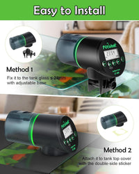 Automatic Fish Feeder for Aquarium Easy Setup & 4 Timers Green – Essentials for Fish - Black / CY-009-LCD Screen - image 4