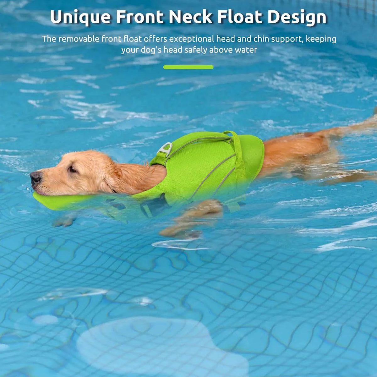 Queenmore Dog Life Jacket with Front Float - Small / Green - image 2