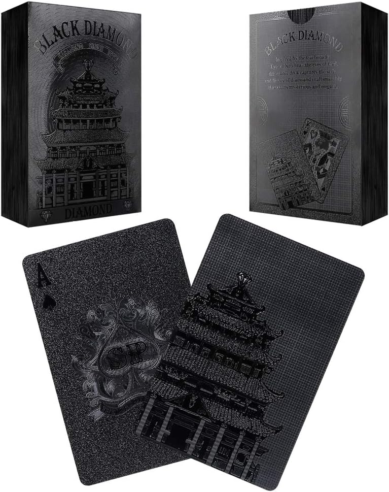 EAY Gold Waterproof Playing Cards - Black Tower 1-pack - image 3