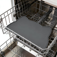 Cat Food Mat, Silicone Non Slip Dog Bowl Mat Waterproof Cat Feeding Mat Stop Food Spills and Water - Charcoal Gray / 20"L x 12"W - image 4