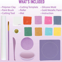 JOiFULi Make Your Own Clay Jewelry Bowls Arts and Crafts Kit - 2-Pack