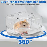 PINVNBY Large Hamster Sand Bath Container Chinchilla Dust Bathroom - Medium: Cheese style - image 3