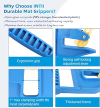 Heavy Duty Stall Mat Grippers - Pair of 2 Mat Movers Tool for Horse Stalls, Gym, Barn, and Trailer, Makes Moving Rubber Mats Easier, Saves Your Back and Hands