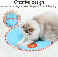 Migipaws Interactive Cat Ball Toy Set, Fun Tracker, Glowing Chase Ball with MystiChaser Pouch, Fluffy Tail, A Small Mice (Orange)