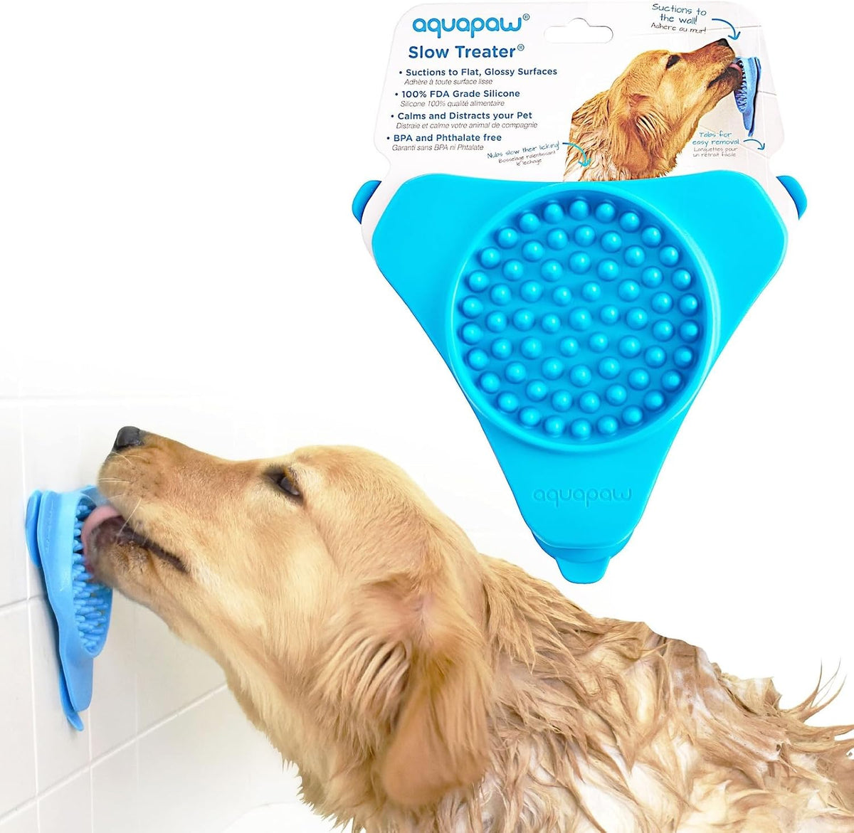 Lick Mat for Dogs with Suction Cups, XL, Blue - 1 Pack-Regular