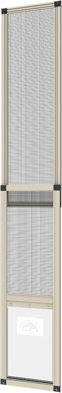 Hakuna Pets V2 Patio Pet Door Screen Insert Panel for Sliding Doors - Large / Cream