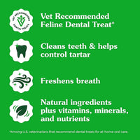 Greenies Feline Adult Dental Cat Treats, Oven Roasted Chicken Flavor, 9.75 oz. Tub