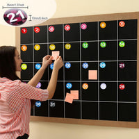 Tellegloww 1-31 magnetic calendar numbers in dark rainbow glass - view 39