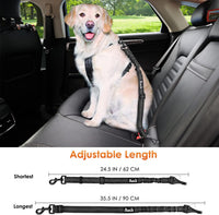 SlowTon Dog Car Seat Belt - Black / 35.5in- 1 Pack - image 2