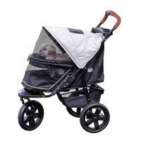 Pet Gear No-Zip AT3 Pet Stroller for Cats/Dogs, Zipperless Entry, Easy One-Hand Fold, Jogging Tires, Removable Liner, Cup Holder + Storage Basket, 1 Model, 2 Colors