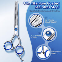 Gimars Titanium Coated Professional 6 in 1 4CR Stainless Steel Dog - Professional Blue 5 in 1 - image 3
