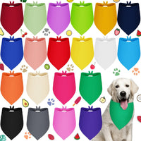 Saintrygo 20 Pcs Plain Dog Bandana Bulk for Puppy Dog - 32 x 22 x 22 Inches