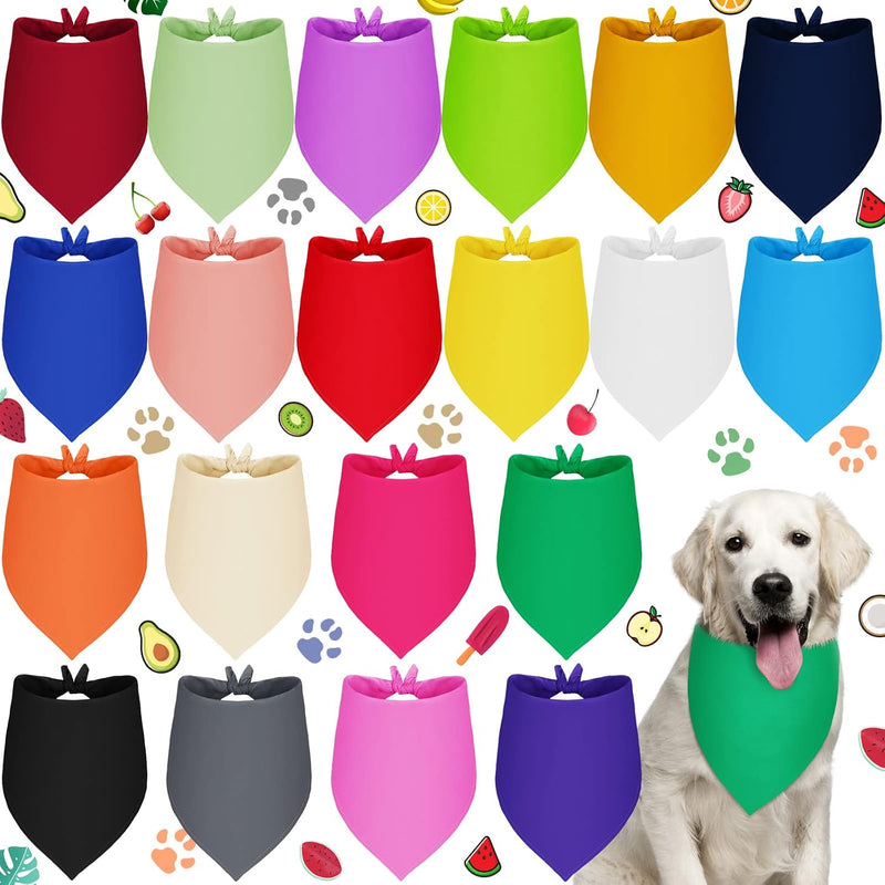 Saintrygo 20 Pcs Plain Dog Bandana Bulk for Puppy Dog - 32 x 22 x 22 Inches