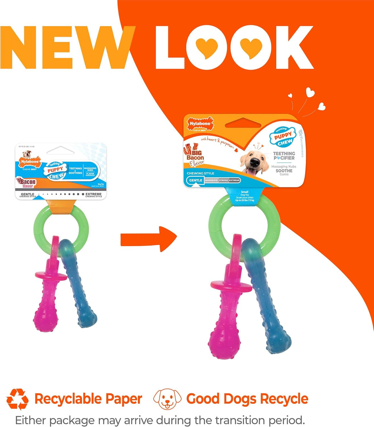Nylabone Puppy Pacifier Chew Toy - Pacifier / Small - image 3
