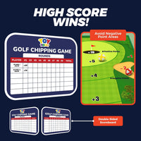 TOY Life chipping golf game mat with sticky balls, scoring zones, sand traps and water hazards - view 12