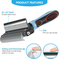 Dog Brush and Cat Brush – 2 Sided Pet Grooming Tool for Deshedding, Mats & Tangles Removing - image 2
