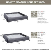 WNPETHOME XXL Extra Large Dog Bed, Washable Dog Couch with Removable Waterproof Cover, Orthopedic Large Pet Sofa Bed with Bolster Sides for Sleeping
