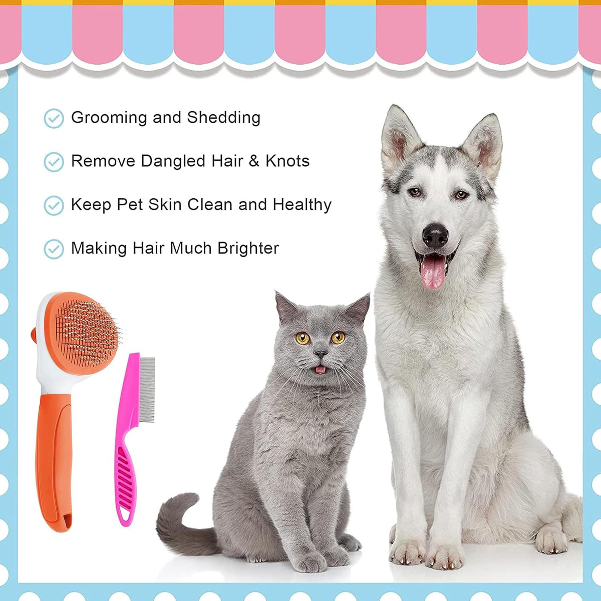 Cat Brushes for Indoor Cats - Orange - image 4